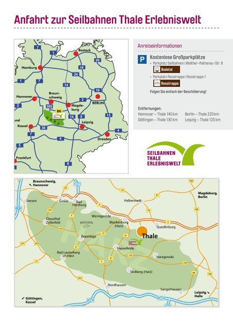 Anfahrt Zur Seilbahnen Thale Erlebniswelt