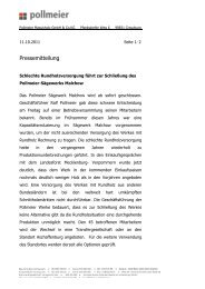 Pressemitteilung - Pollmeier Massivholz GmbH & Co.KG