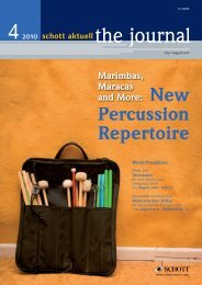 New Percussion Repertoire - Schott Music