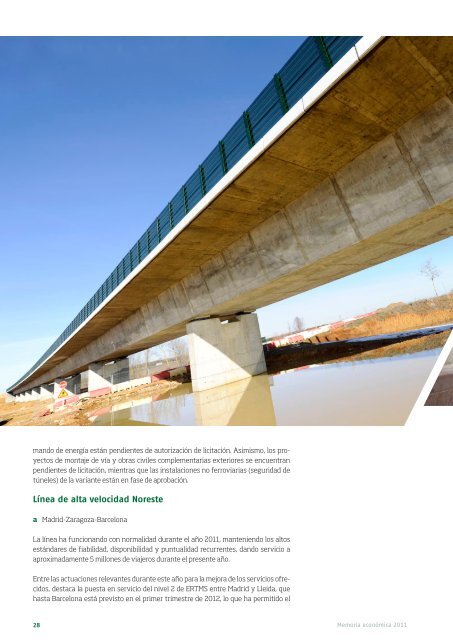 Memoria Económica 2011 (PDF) - Adif
