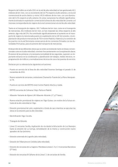 Memoria Económica 2011 (PDF) - Adif