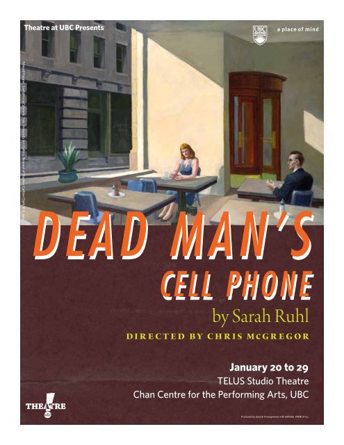 January 20 to 29 - Theatre at UBC - University of British Columbia