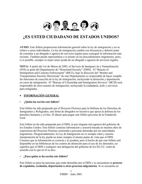 Â¿Es Ud. Ciudadano De Los Estados Unidos? - The Florence Project