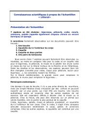 Connaissances scientifiques Ã  propos de l'Ã©chantillon Â« Littoral ...