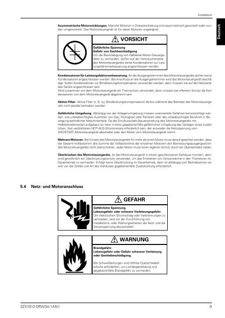 SIKOSTARTTM 3RW34 - Siemens Industry, Inc.