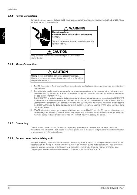 SIKOSTARTTM 3RW34 - Siemens Industry, Inc.