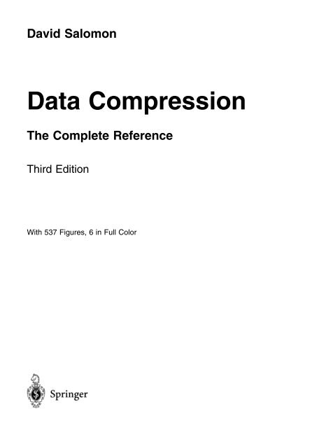 Data Compression: The Complete Reference