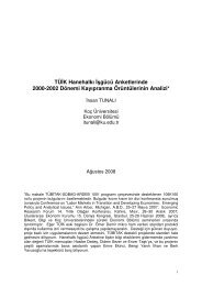 TÜİK Hanehalkı İşgücü Anketlerinde 2000-2002 ... - Koç Üniversitesi