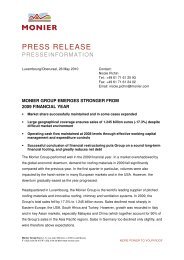 PRESS RELEASE - Monier.com