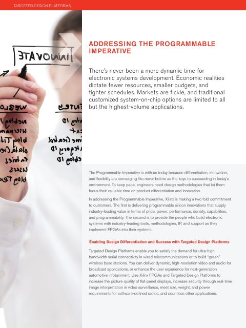 Targeted Design Platform Brochure - Xilinx