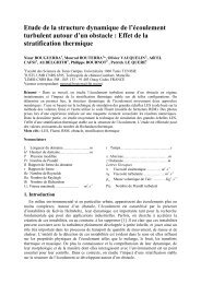 Etude de la structure dynamique de l'ÃƒÂ©coulement turbulent autour d ...