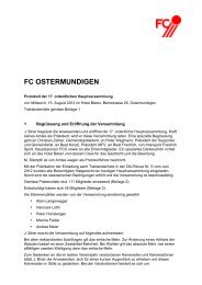 Protokoll HV 15.08.2012 - FC Ostermundigen