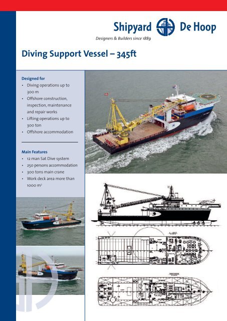 Diving Support Vessel â 345ft - De Hoop