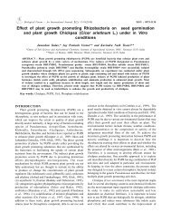 Effect of plant growth promoting Rhizobacteria on seed germination ...