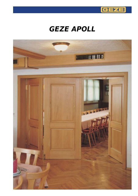 GEZE APOLL for Sliding Doors