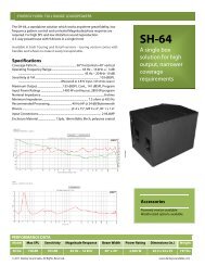 Spec Sheet (pdf) - Danley Sounds Labs