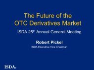 The Future of the OTC Derivatives Market - ISDA