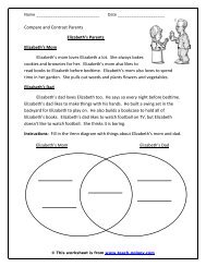 Compare and Contrast Elizabeth's Parents - Teach-nology