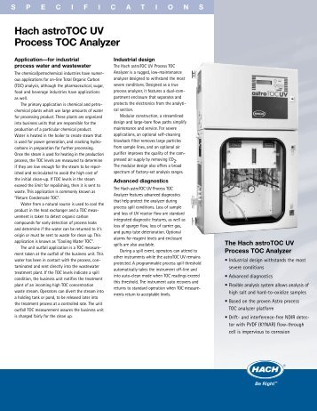 Hach astroTOC UV Process TOC Analyzer