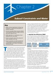 Subsoil constraints and water