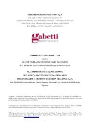 PROSPETTO INFORMATIVO ALL'OFFERTA IN OPZIONE ... - Consob