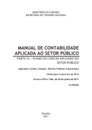 Parte IV â Plano de Contas Aplicado ao Setor ... - Tesouro Nacional