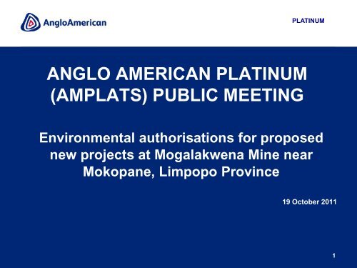 ANGLO AMERICAN PLATINUM