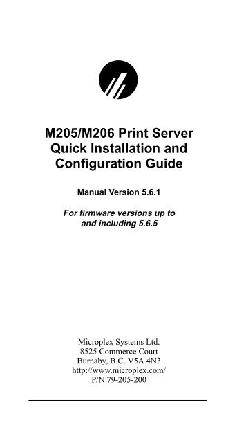 Users Manual - Microplex Systems Ltd.