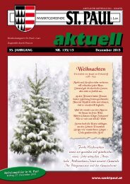 Gemeindezeitung Dezember 2013 - Marktgemeinde Sankt Paul im ...