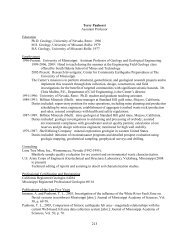 Terry Panhorst CV - School of Engineering - University of Mississippi