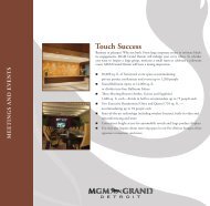 Meeting Specifications - MGM Grand Detroit