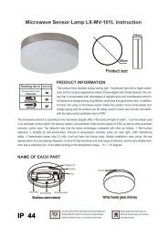 Microwave Sensor Lamp LX-MV-101L instruction