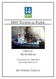 DNV Paper: Fire on ro-ro decks