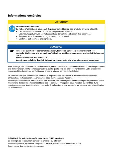 Structure et fonctionnement - EWM Hightec Welding GmbH