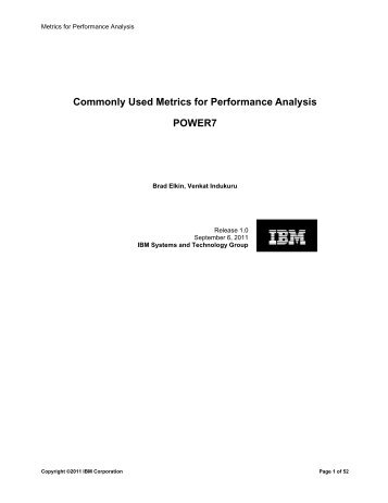 Commonly Used Metrics for Performance Analysis - Power.org