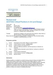 Module brief ADX7002 Critical Positions in Art and Design