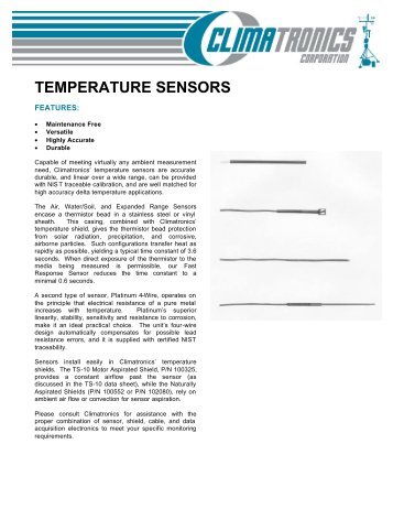 TEMPERATURE SENSORS