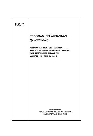 buku 7 pedoman pelaksanaan quick wins - Reformasi Birokrasi ...