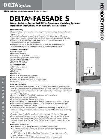 DELTAÂ®-FASSADE S - Cosella-DÃ¶rken Products, Inc