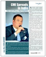June 2012 : CMI Spreads in India - Cover Story - CMI FPE LTD