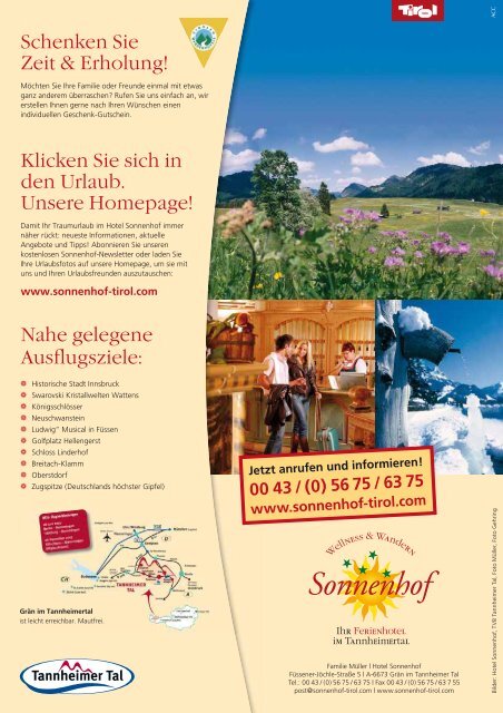 WEllNess. WAndERn. NAtuR. - Hotel Sonnenhof