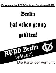 Wahlprogramm - APPD-Berlin