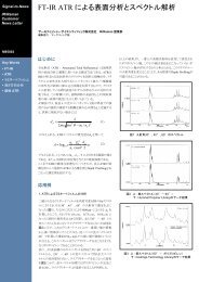 FT-IR ATR による表面分析とスペクトル解析 - サーモサイエンティフィック