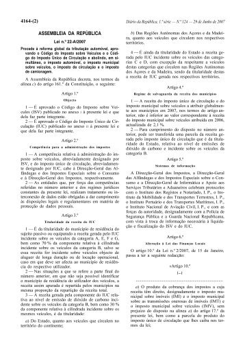 Lei n.º 22-A/2007 - Instituto do Desporto de Portugal