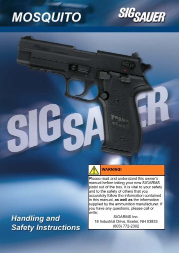 WARNING! Please read and understand this owner's ... - Sig Sauer