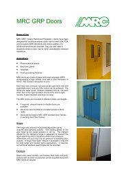 MRC GRP Door Specification Sheet