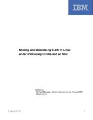 Sharing and Maintaining SLES 11 Linux under z/VM ... - z/VM - IBM