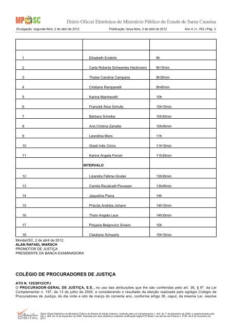 procuradoria-geral de justiça - Ministério Público de Santa Catarina