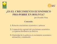 Crecimiento, Pobreza y Desigualdad en Bolivia - iisec