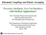 Kinematic Couplings - Precision Engineering Research Group - MIT